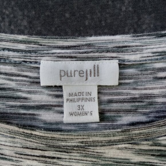 Pure Jill Women's J. Jill Marled Gray Tunic Sweater Size 3X Sustainable Modest - Picture 2 of 4